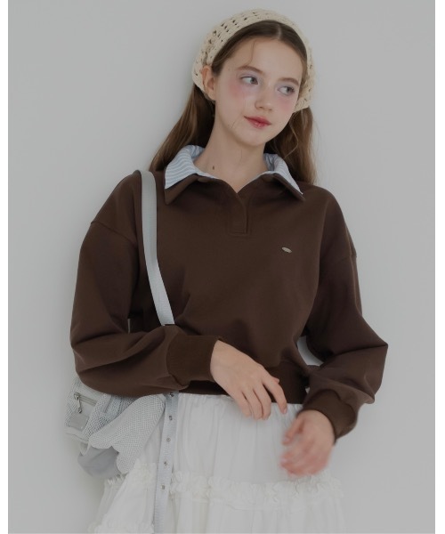 JUMELLE（ジュメロ）の「ムード配色スウェット（スウェット・レディース・グレー/ブラウン・FREE）」の3枚目の写真