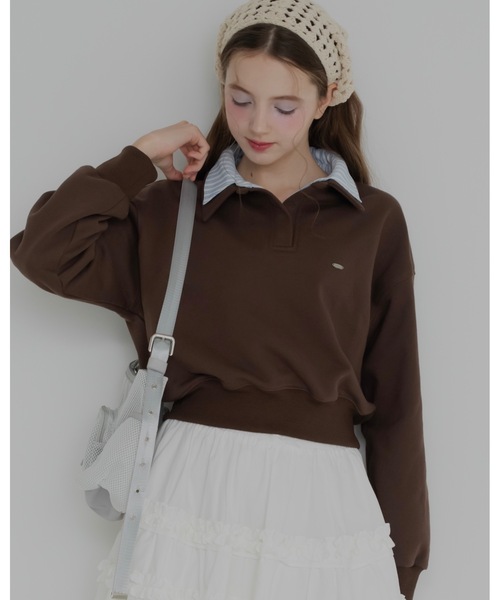 JUMELLE（ジュメロ）の「ムード配色スウェット（スウェット・レディース・グレー/ブラウン・FREE）」の22枚目の写真