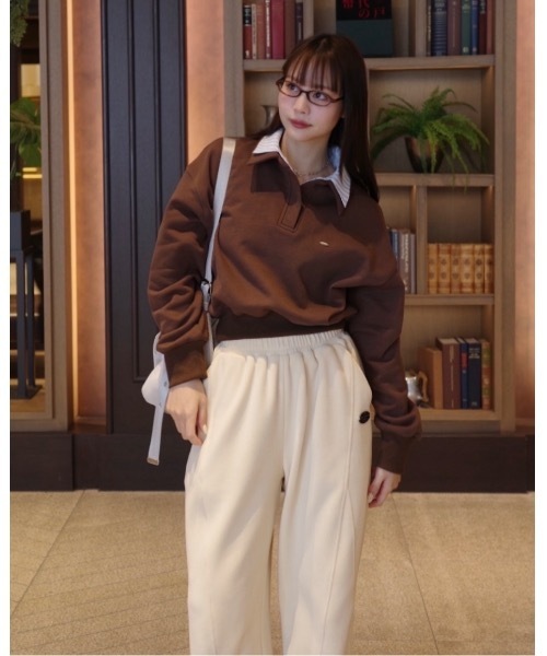 JUMELLE（ジュメロ）の「ムード配色スウェット（スウェット・レディース・グレー/ブラウン・FREE）」の10枚目の写真