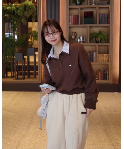 JUMELLE（ジュメロ）の「ムード配色スウェット（スウェット・レディース・グレー/ブラウン・FREE）」の14枚目の写真