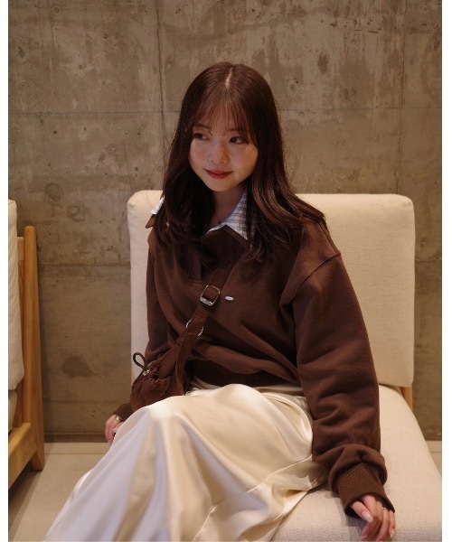 JUMELLE（ジュメロ）の「ムード配色スウェット（スウェット・レディース・グレー/ブラウン・FREE）」の16枚目の写真