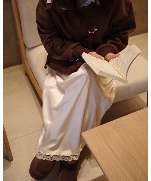 JUMELLE（ジュメロ）の「ムード配色スウェット（スウェット・レディース・グレー/ブラウン・FREE）」の18枚目の写真