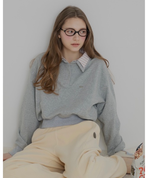 JUMELLE（ジュメロ）の「ムード配色スウェット（スウェット・レディース・グレー/ブラウン・FREE）」の6枚目の写真