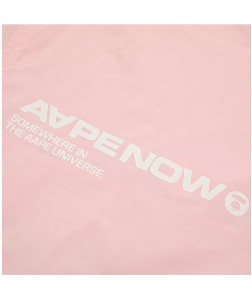AAPE BY A BATHING APE(エーエイプバイアベイシングエイプ)の「AAPE NOW NYLON JACKET(ナイロンジャケット・メンズ・ブラック/アイボリー/ライトピンク・SMALL/X-LARGE/MEDIUM/LARGE)」の14枚目の写真