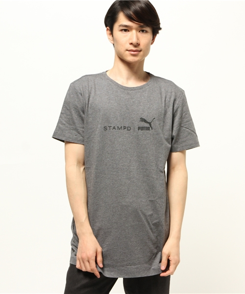 PUMA（プーマ）の「STAMPD BASIC PRINT T（Tシャツ/カットソー・メンズ・ブラック/ホワイト/ネイビー/グレー・SMALL/LARGE/MEDIUM）」の3枚目の写真