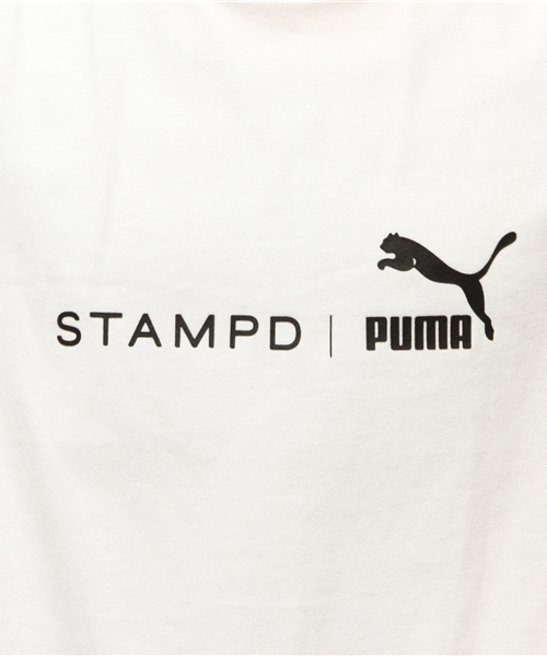 PUMA（プーマ）の「STAMPD BASIC PRINT T（Tシャツ/カットソー・メンズ・ブラック/ホワイト/ネイビー/グレー・SMALL/LARGE/MEDIUM）」の11枚目の写真