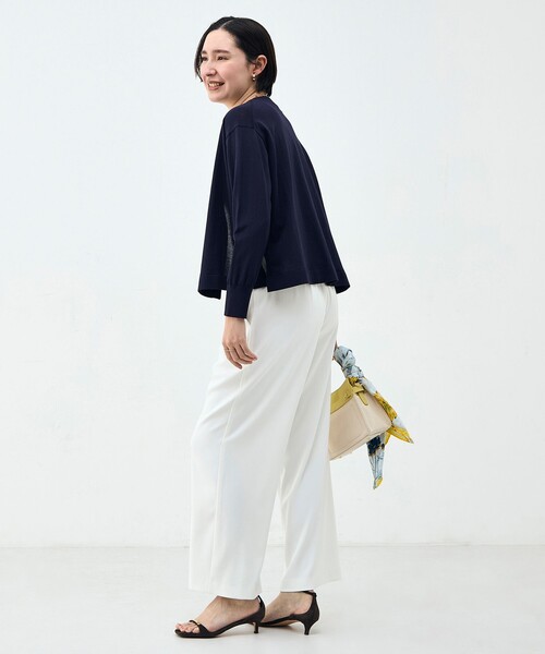 NOLLEY’S(ノーリーズ)の「【一部WEB限定カラー】《手洗い可能》エアリータッチゆったりVネックカーディガン(カーディガン/ボレロ・レディース・ブラック/ベビーピンク/オフホワイト/オレンジ/ネイビー/グリーン/ブラウン・38)」の11枚目の写真