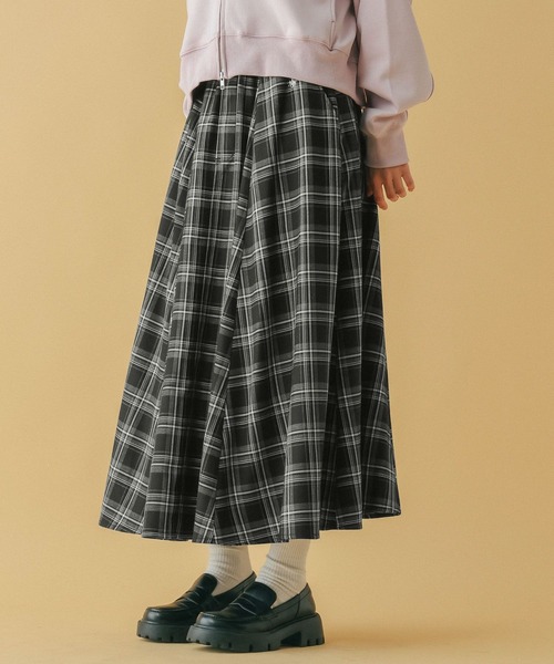 RAGEBLUE（レイジブルー）の「＜POLO BCS/ポロ・ビーシーエス＞別注/ボリュームタックフレアスカート（スカート・レディース・ライトベージュ/ブラック系/グレー・FREE）」の10枚目の写真