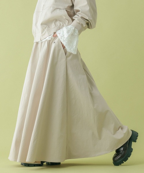 RAGEBLUE（レイジブルー）の「＜POLO BCS/ポロ・ビーシーエス＞別注/ボリュームタックフレアスカート（スカート・レディース・ライトベージュ/ブラック系/グレー・FREE）」の19枚目の写真