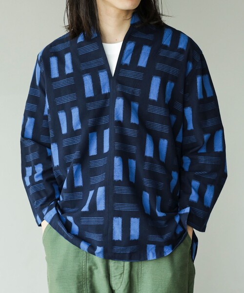 fennica（フェニカ）の「久留米絣 プルオーバーシャツ（シャツ/ブラウス・メンズ・イエロー/その他/その他1・LARGE/MEDIUM）」の3枚目の写真