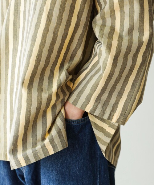 fennica（フェニカ）の「久留米絣 プルオーバーシャツ（シャツ/ブラウス・メンズ・イエロー/その他/その他1・LARGE/MEDIUM）」の7枚目の写真
