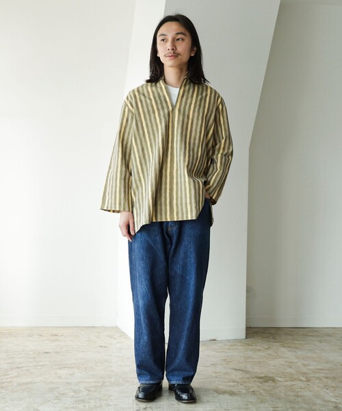 fennica（フェニカ）の「久留米絣 プルオーバーシャツ（シャツ/ブラウス・メンズ・イエロー/その他/その他1・LARGE/MEDIUM）」の9枚目の写真