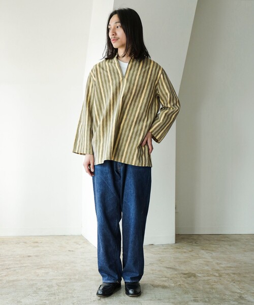 fennica（フェニカ）の「久留米絣 プルオーバーシャツ（シャツ/ブラウス・メンズ・イエロー/その他/その他1・LARGE/MEDIUM）」の10枚目の写真
