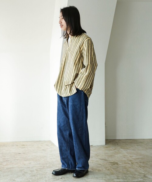 fennica（フェニカ）の「久留米絣 プルオーバーシャツ（シャツ/ブラウス・メンズ・イエロー/その他/その他1・LARGE/MEDIUM）」の11枚目の写真