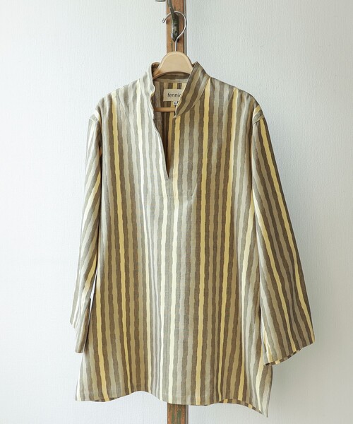 fennica（フェニカ）の「久留米絣 プルオーバーシャツ（シャツ/ブラウス・メンズ・イエロー/その他/その他1・LARGE/MEDIUM）」の12枚目の写真
