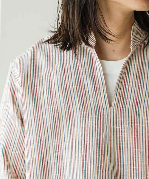 fennica（フェニカ）の「久留米絣 プルオーバーシャツ（シャツ/ブラウス・メンズ・イエロー/その他/その他1・LARGE/MEDIUM）」の18枚目の写真
