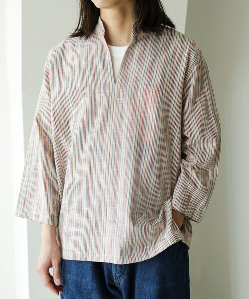 fennica（フェニカ）の「久留米絣 プルオーバーシャツ（シャツ/ブラウス・メンズ・イエロー/その他/その他1・LARGE/MEDIUM）」の19枚目の写真