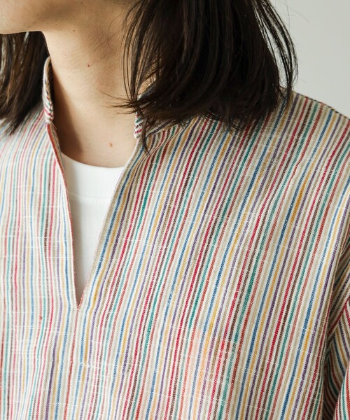 fennica（フェニカ）の「久留米絣 プルオーバーシャツ（シャツ/ブラウス・メンズ・イエロー/その他/その他1・LARGE/MEDIUM）」の20枚目の写真