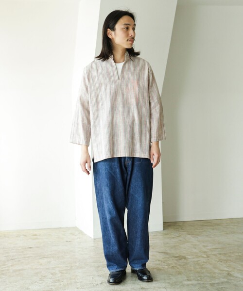 fennica（フェニカ）の「久留米絣 プルオーバーシャツ（シャツ/ブラウス・メンズ・イエロー/その他/その他1・LARGE/MEDIUM）」の21枚目の写真