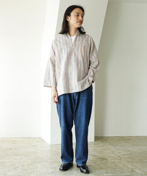 fennica（フェニカ）の「久留米絣 プルオーバーシャツ（シャツ/ブラウス・メンズ・イエロー/その他/その他1・LARGE/MEDIUM）」の22枚目の写真