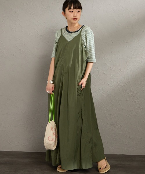 DANTON（ダントン）の「［DANTON/ダントン］ナイロンタフタ Aライン キャミワンピース（ワンピース・レディース・チャコールグレー/オリーブ・36）」の19枚目の写真