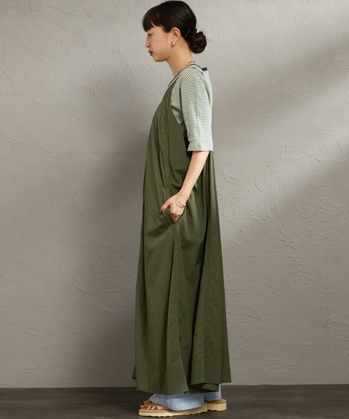 DANTON（ダントン）の「［DANTON/ダントン］ナイロンタフタ Aライン キャミワンピース（ワンピース・レディース・チャコールグレー/オリーブ・36）」の20枚目の写真