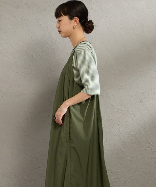 DANTON（ダントン）の「［DANTON/ダントン］ナイロンタフタ Aライン キャミワンピース（ワンピース・レディース・チャコールグレー/オリーブ・36）」の17枚目の写真