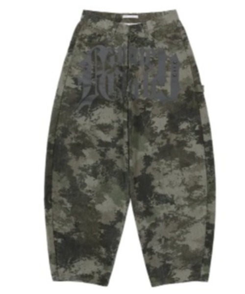 FANCY CLUB(ファンシークラブ)の「◇FANCYCLUB◇ブランド直輸入正規品/トゥース ジャム ワイド デニム パンツ TOOTH JAM WIDE DENIM PANTS(デニムパンツ・レディース・カモフラージュ/ブラック・M/S)」の17枚目の写真