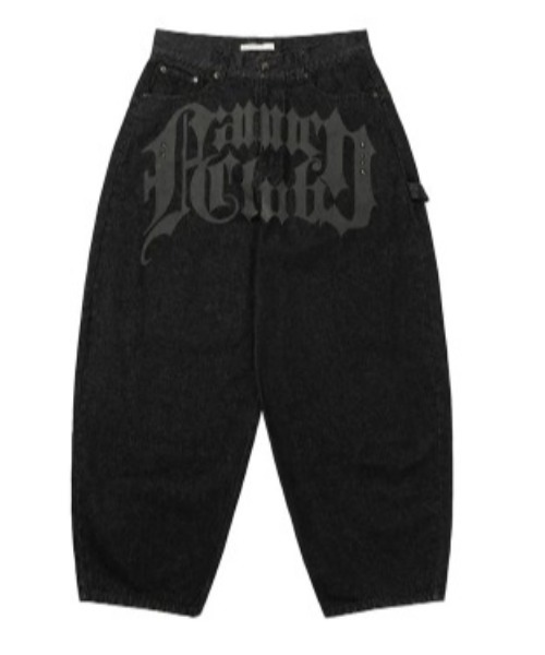 FANCY CLUB(ファンシークラブ)の「◇FANCYCLUB◇ブランド直輸入正規品/トゥース ジャム ワイド デニム パンツ TOOTH JAM WIDE DENIM PANTS(デニムパンツ・レディース・カモフラージュ/ブラック・M/S)」の12枚目の写真