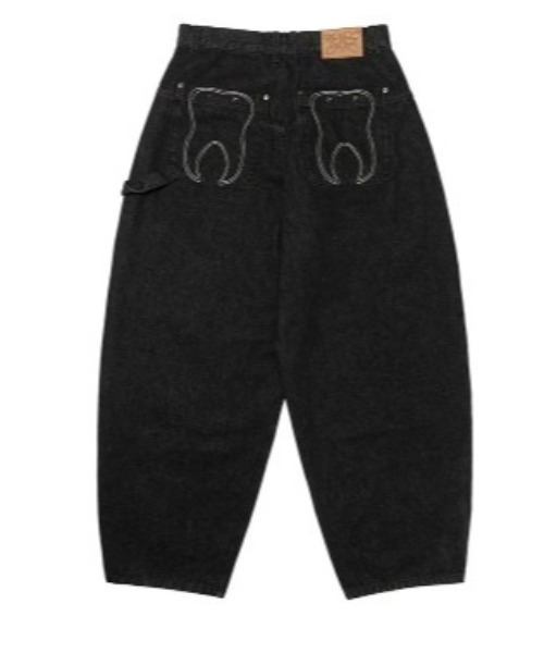 FANCY CLUB(ファンシークラブ)の「◇FANCYCLUB◇ブランド直輸入正規品/トゥース ジャム ワイド デニム パンツ TOOTH JAM WIDE DENIM PANTS(デニムパンツ・レディース・カモフラージュ/ブラック・M/S)」の13枚目の写真
