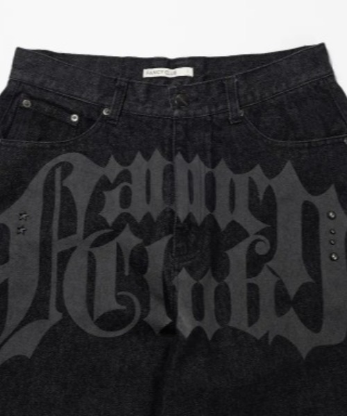 FANCY CLUB(ファンシークラブ)の「◇FANCYCLUB◇ブランド直輸入正規品/トゥース ジャム ワイド デニム パンツ TOOTH JAM WIDE DENIM PANTS(デニムパンツ・レディース・カモフラージュ/ブラック・M/S)」の14枚目の写真
