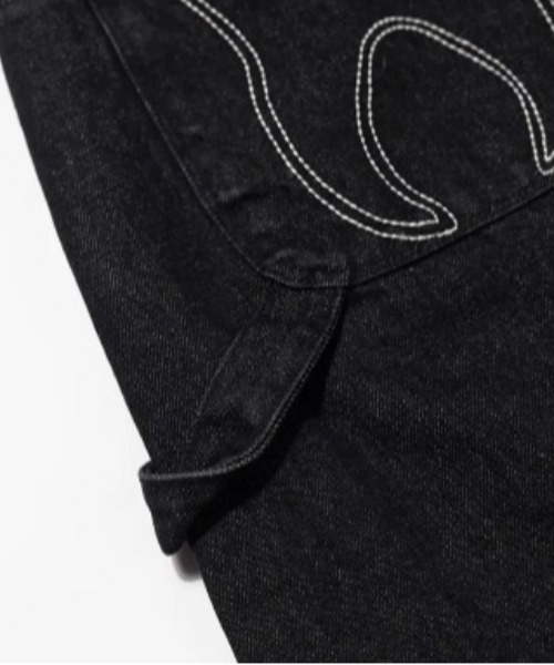 FANCY CLUB(ファンシークラブ)の「◇FANCYCLUB◇ブランド直輸入正規品/トゥース ジャム ワイド デニム パンツ TOOTH JAM WIDE DENIM PANTS(デニムパンツ・レディース・カモフラージュ/ブラック・M/S)」の15枚目の写真