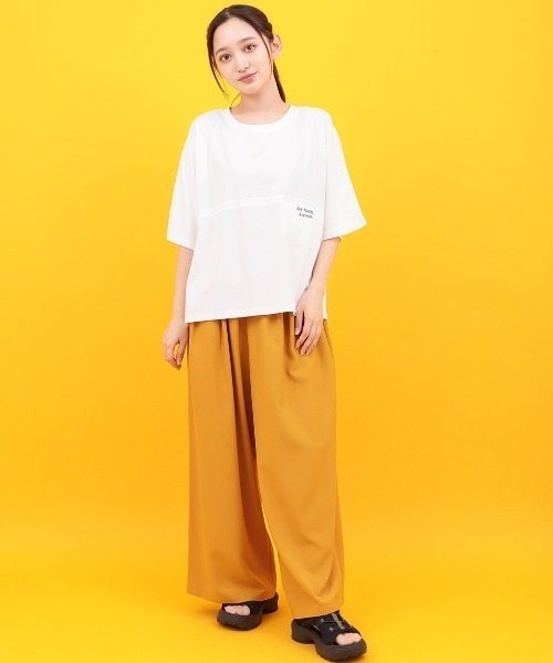 チチカカ（チチカカ）の「Orale! アレブリヘプリントドルマンＴシャツ（Tシャツ/カットソー・レディース・ブラック/グリーン/ホワイト・FREE）」の4枚目の写真