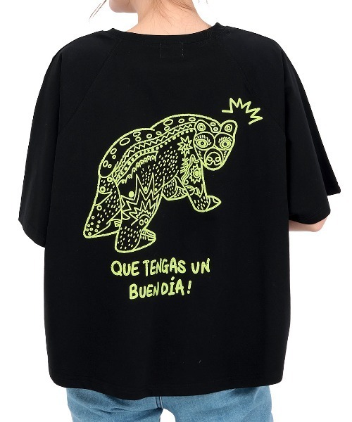 チチカカ（チチカカ）の「Orale! アレブリヘプリントドルマンＴシャツ（Tシャツ/カットソー・レディース・ブラック/グリーン/ホワイト・FREE）」の12枚目の写真