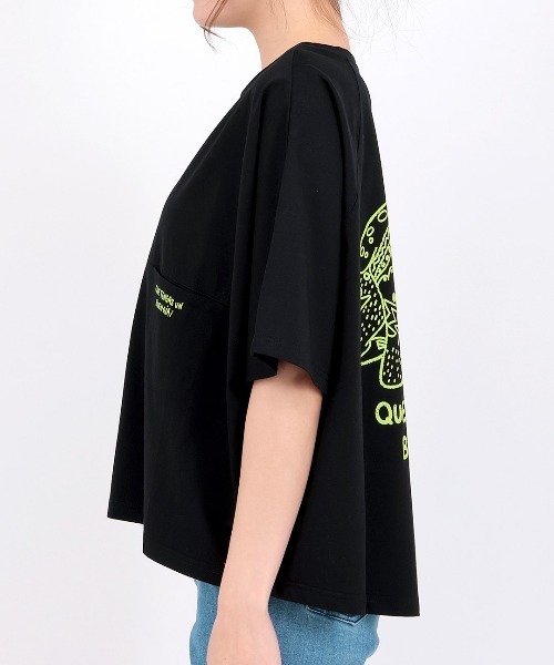 チチカカ（チチカカ）の「Orale! アレブリヘプリントドルマンＴシャツ（Tシャツ/カットソー・レディース・ブラック/グリーン/ホワイト・FREE）」の16枚目の写真