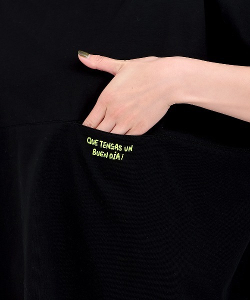 チチカカ（チチカカ）の「Orale! アレブリヘプリントドルマンＴシャツ（Tシャツ/カットソー・レディース・ブラック/グリーン/ホワイト・FREE）」の18枚目の写真