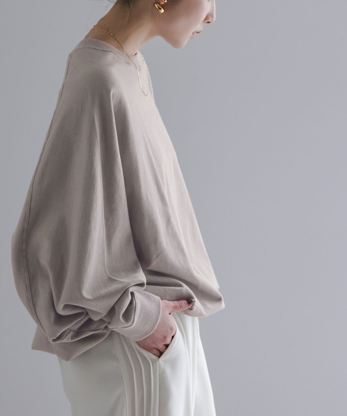 COGTHEBIGSMOKE（コグザビッグスモーク）の「《WEB限定追加》COG THE BIGSMOKE/コグザビッグスモーク NAOMI STINGRAY TOP（スウェット・レディース・ライトグレー/ブラック・FREE）」の2枚目の写真