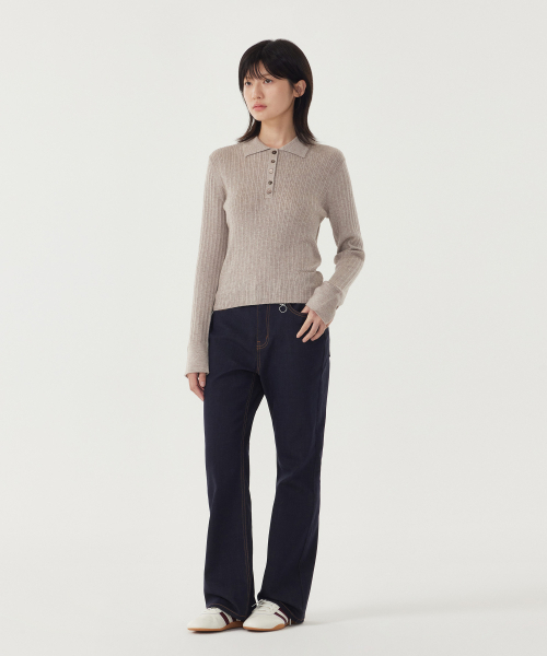 COVERNAT WOMAN（カバーナットウーマン）の「ウィメンズリブカラー ニットチャコール（ニット/セーター・レディース・その他・WS/WM）」の4枚目の写真