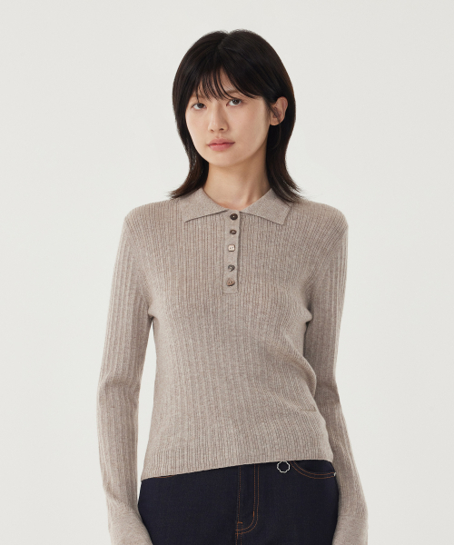 COVERNAT WOMAN（カバーナットウーマン）の「ウィメンズリブカラー ニットチャコール（ニット/セーター・レディース・その他・WS/WM）」の6枚目の写真