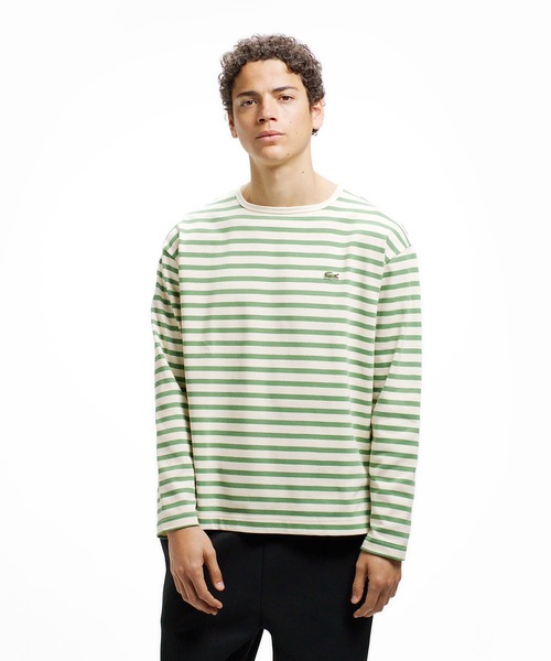スクエアネックボーダー長袖Tシャツ（Tシャツ/カットソー）｜LACOSTE 