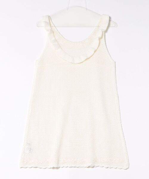 TINA:JOJUN(ティーナジョジュン)の「ハンド刺繍入り 透かし編み ニットワンピース TINA:JOJUN(ワンピース・レディース・アイボリー/グレー・M)」の19枚目の写真