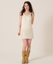 TINA：JOJUN（ティーナジョジュン）の「ハンド刺繍入り 透かし編み ニットワンピース TINA：JOJUN（ワンピース）」