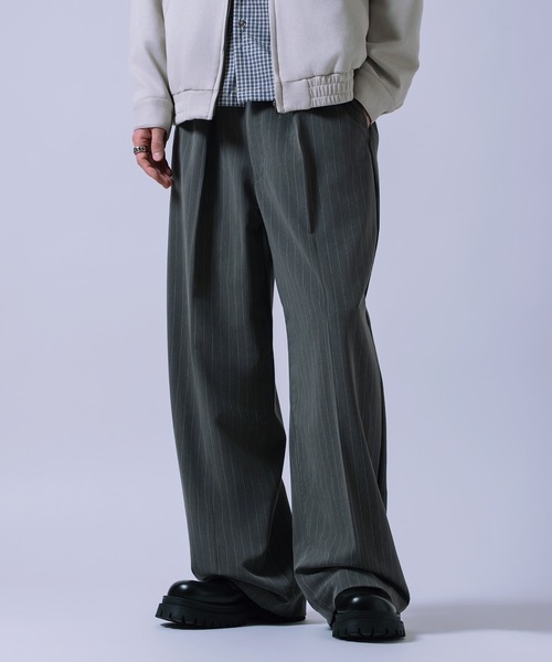improves(インプローブス)の「ワイド ストレート パンツ(スラックス・メンズ・ブラック/ブラック系/ブラウン/チャコール・LARGE/MEDIUM)」の3枚目の写真