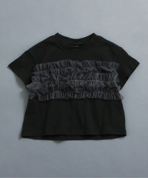 BREEZE(ブリーズ)の「【WEB限定】チューブトップチュール半袖Tシャツ(Tシャツ/カットソー・キッズ・ピンク/レッド/ブラック/アイボリー/オフホワイト・90/100/110/120/130/140)」の4枚目の写真