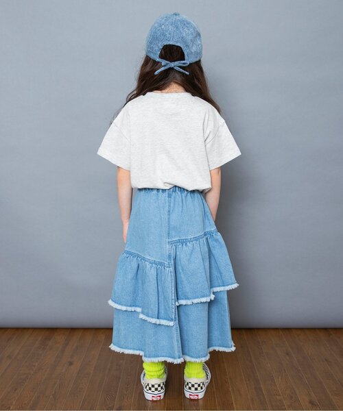 BREEZE(ブリーズ)の「【WEB限定】チューブトップチュール半袖Tシャツ(Tシャツ/カットソー・キッズ・ピンク/レッド/ブラック/アイボリー/オフホワイト・90/100/110/120/130/140)」の7枚目の写真