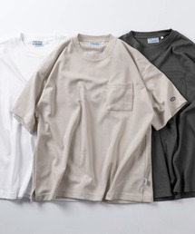 【71】【DISCUS/ディスカス】オーバルワッペン ワンポイント刺繍 クールマックス 無地 半袖ポケットTシャツ/速乾/接触冷感