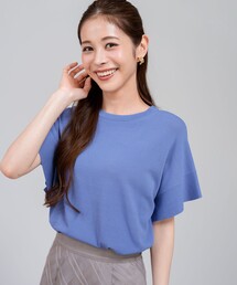 【and GIRL掲載/アイスタッチ】フレンチスリーブ ニット