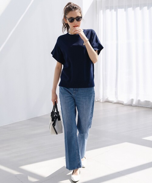 ANY SIS(エニィスィス)の「【and GIRL掲載/アイスタッチ】フレンチスリーブ ニット(ニット/セーター・レディース・ホワイト系/レッド系/ホワイト系2/ネイビー系/スカイブルー系/ブラック系2・X-LARGE)」の17枚目の写真