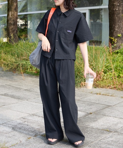 別注 泡泡紗夏日度假 寬版長褲套裝