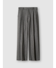 POKER FACE（ポーカーフェイス）の「HERRINGBONE STRIPE WIDE TROUSERS GREY（スラックス）」